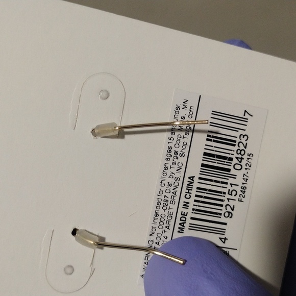 Women's Gold tone Circle Design White Tassel with Beads Drop Dangle Earrings, 2" - Picture 5 of 5